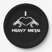 Assiettes En Carton Skeleton Hands Heart - Drôle Halloween (Devant)