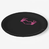 Assiettes En Carton Skeleton Heart Hands Classic (Angle)