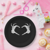 Assiettes En Carton Skeleton Heart Hands Classic (Fête)