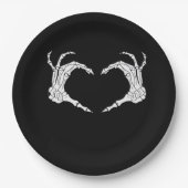 Assiettes En Carton Skeleton Heart Hands Classic (Devant)