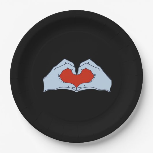 Assiettes En Carton Skeleton Heart Hands Classic & Basic Halloween (Devant)