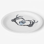 Assiettes En Carton Skeleton Heart Mains Design Classique Pour Hallowe (Angle)