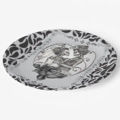 Assiettes En Carton Skeleton Love Couple Mariage Danse Mariage gothiqu (Angle)