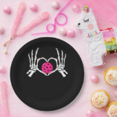 Assiettes En Carton Skeleton Mains Coeur Signer Drôle Pickle Valentine (Fête)