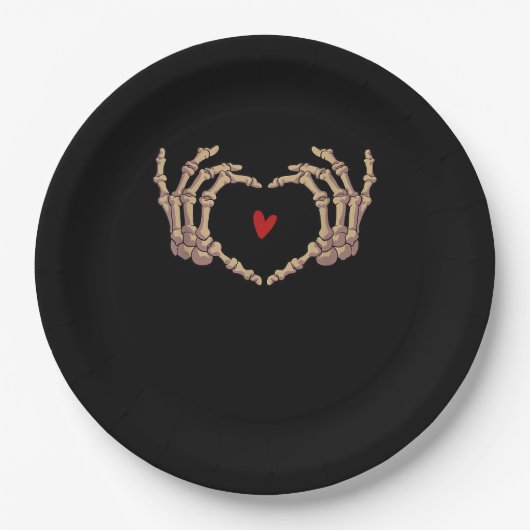 Assiettes En Carton Skeleton Mains Femmes Skeleton Mains Halloween (Devant)