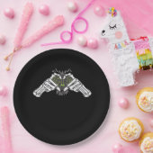 Assiettes En Carton Skeleton Spider Heart (Fête)