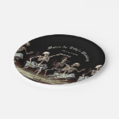 Assiettes En Carton Skeletons dansants Mariage gothique (Angle)