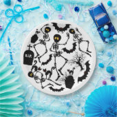 Assiettes En Carton Skeletons d'Halloween Macabre Dance (Fête)