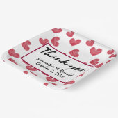 Assiettes En Carton Sketchy Red Heart Mariage (Angulaire)