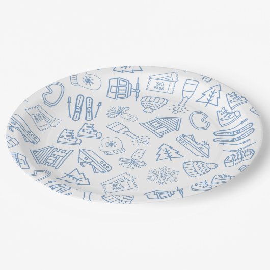 Assiettes En Carton Ski Bachelorette Last Toast On The Slopes (Angle)