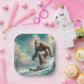 Assiettes En Carton Ski Bigfoot (Fête)