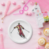 Assiettes En Carton Ski de descente (Fête)