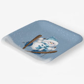 Assiettes En Carton Ski de Noël Snowman (Angulaire)