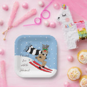 Assiettes En Carton Ski de rennes de Noël (Fête)