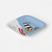 Assiettes En Carton Ski de rennes de Noël (Angulaire)