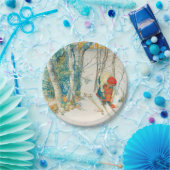 Assiettes En Carton Ski d'hiver par Carl Larsson (Fête)