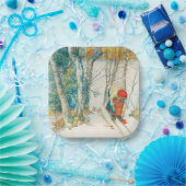 Assiettes En Carton Ski d'hiver par Carl Larsson (Fête)