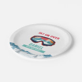 Assiettes En Carton Ski Fête Anniversaire Pistes Ski Snowboard (Angle)