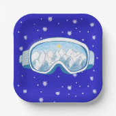 Assiettes En Carton Ski Goggers Snowflake Dance (Recto)