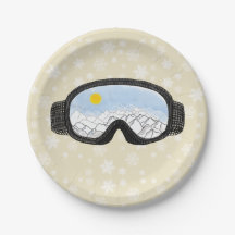 Ski Goggs Mountain View Flocs de neige off White