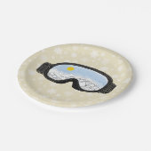 Assiettes En Carton Ski Goggs Mountain View Flocs de neige off White (Angle)