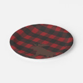 Assiettes En Carton Ski Lodge Moose Plaid Holiday Hostals Party (Angle)