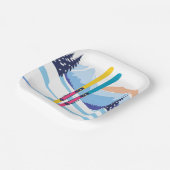 Assiettes En Carton Ski Mountain Watercolor hiver (Angulaire)
