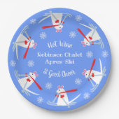 Assiettes En Carton Ski Party Apres Ski Christmas Mice on Ski (Devant)