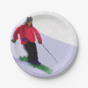 Assiettes En Carton Ski sur les pistes