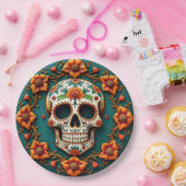 Assiettes En Carton 💀 🎉 Skull & Serve, Día de los Muertos (Fête)