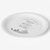 Assiettes En Carton Skyline Pittsburgh Deco | Événement Mariage (Angle)