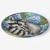Assiettes En Carton Sleeping Raccoon Maman & Baby Papier Plaques (Angle)