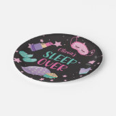 Assiettes En Carton Sleepover fête noire rose violet d'interpolation p (Angle)