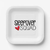 Assiettes En Carton Sleepover Squad Heart Party (Recto)