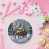 Assiettes En Carton Sleigh Père Noël à cheval de Noël (Fête)