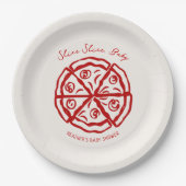 Assiettes En Carton Slice Baby Pizza Ciao Baby shower (Devant)