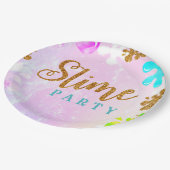 Assiettes En Carton Slime Pastel Anniversaire Plaque papier (Angle)