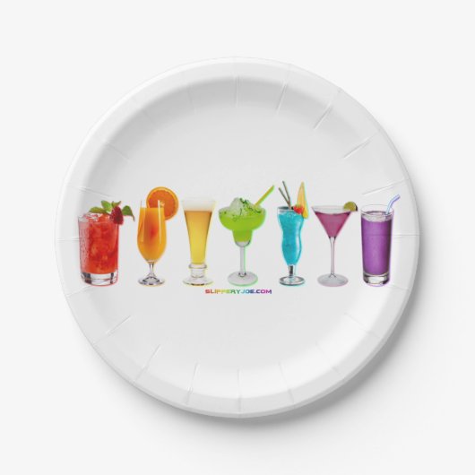 Assiettes En Carton SlipperyJoe's cheers alcools cocktails LGBTQIA gay (Devant)