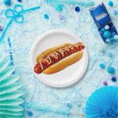 Assiettes En Carton SlipperyJoe's Hotdog viande hachée grill (Fête)