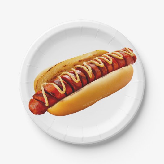 Assiettes En Carton SlipperyJoe's Hotdog viande hachée grill (Devant)