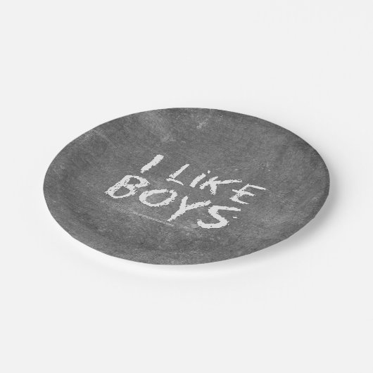 Assiettes En Carton SlipperyJoe's I Like Boys sale tableau noir (Angle)