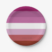 Assiettes En Carton SlipperyJoe's lesbian pride flag feminine communit (Devant)