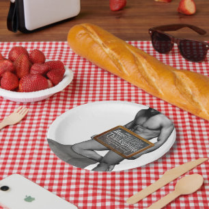 Assiettes En Carton SlipperyJoe's Thanksgiving man hot six pack abs un