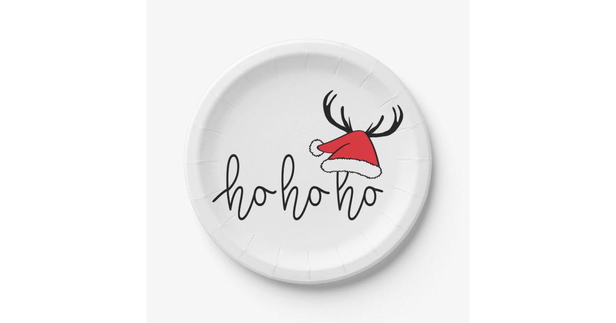 Assiettes En Carton Slogan ho ho ho, Joyeux Noël. Père Noël. | Zazzle.be