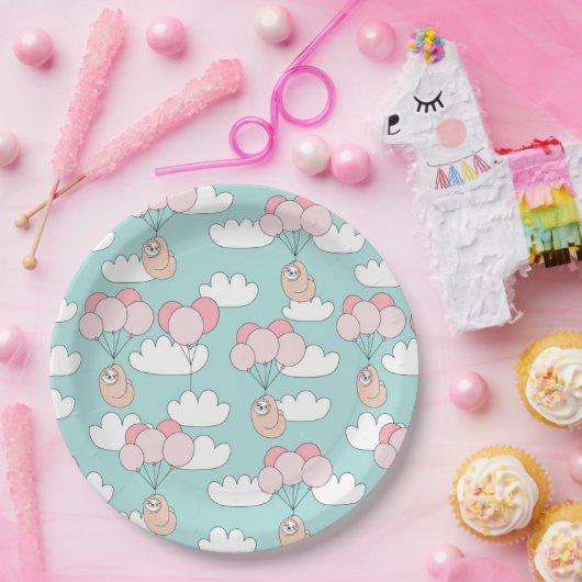 Assiettes En Carton Sloth (Fête)