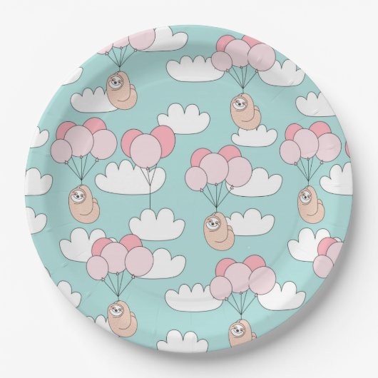 Assiettes En Carton Sloth (Devant)