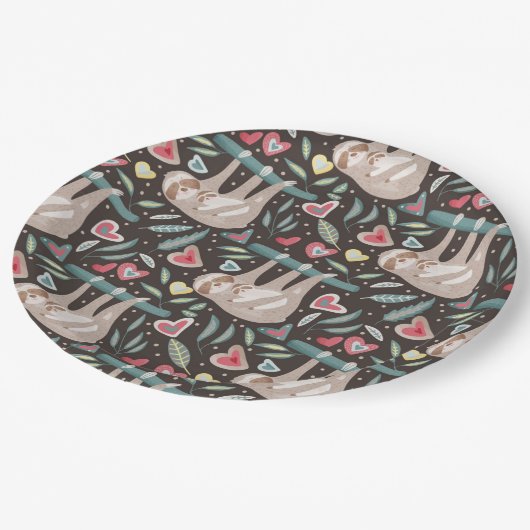 Assiettes En Carton Sloth (Angle)