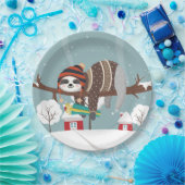 Assiettes En Carton Sloth Christmas (Fête)
