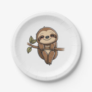 Assiettes En Carton Sloth Cute Sloth Cute Cartoon