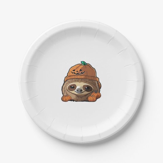 Assiettes En Carton Sloth espuki sison halloween T-shirt classique (Devant)